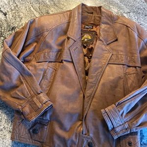 VINTAGE 1980 Adventure Bound Originals Women’s Brown Leather Jacket Size medium